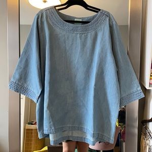 Martha Stewart Everyday Denim Top Size 